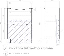 Vigo Тумба под раковину Glem 600-0-2 белая – фотография-10